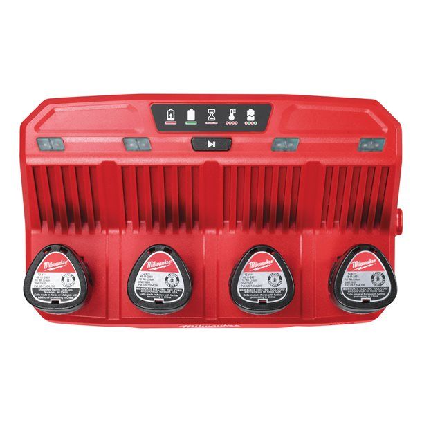 Milwaukee M12 4 Bay Multi Charger 4932430555 Milwaukee M12 4 Bay Multi Charger 4932430555