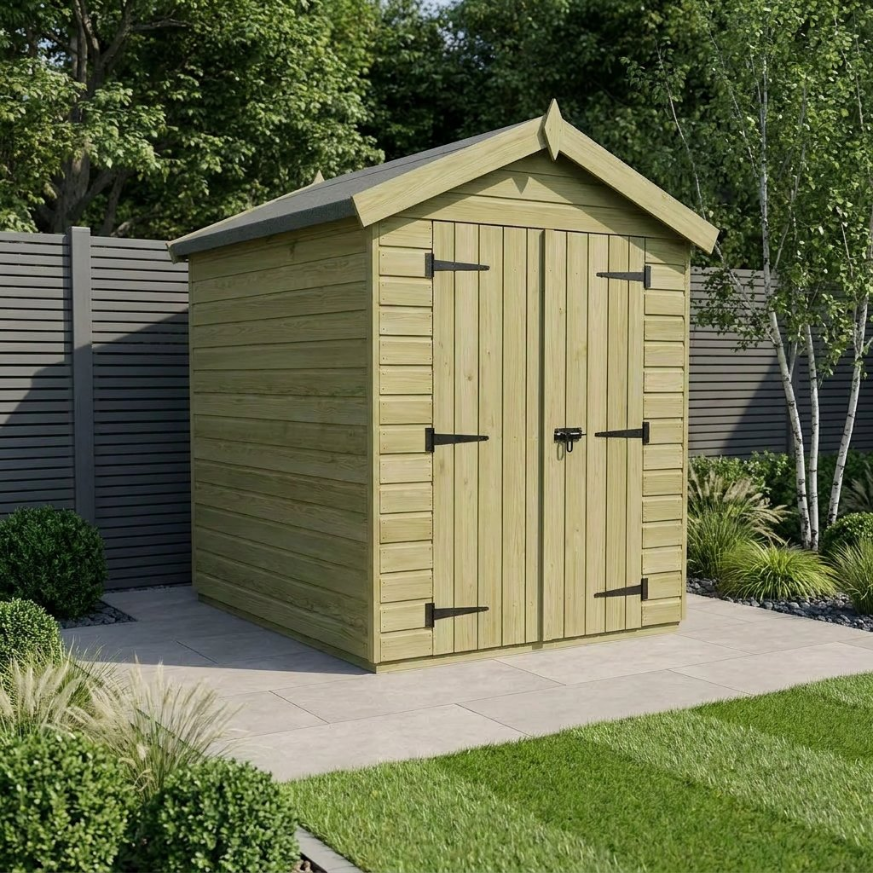 4 x 6 Apex Shed Double Door, No Windows 4 x 6 Apex Shed Double Door, No Windows