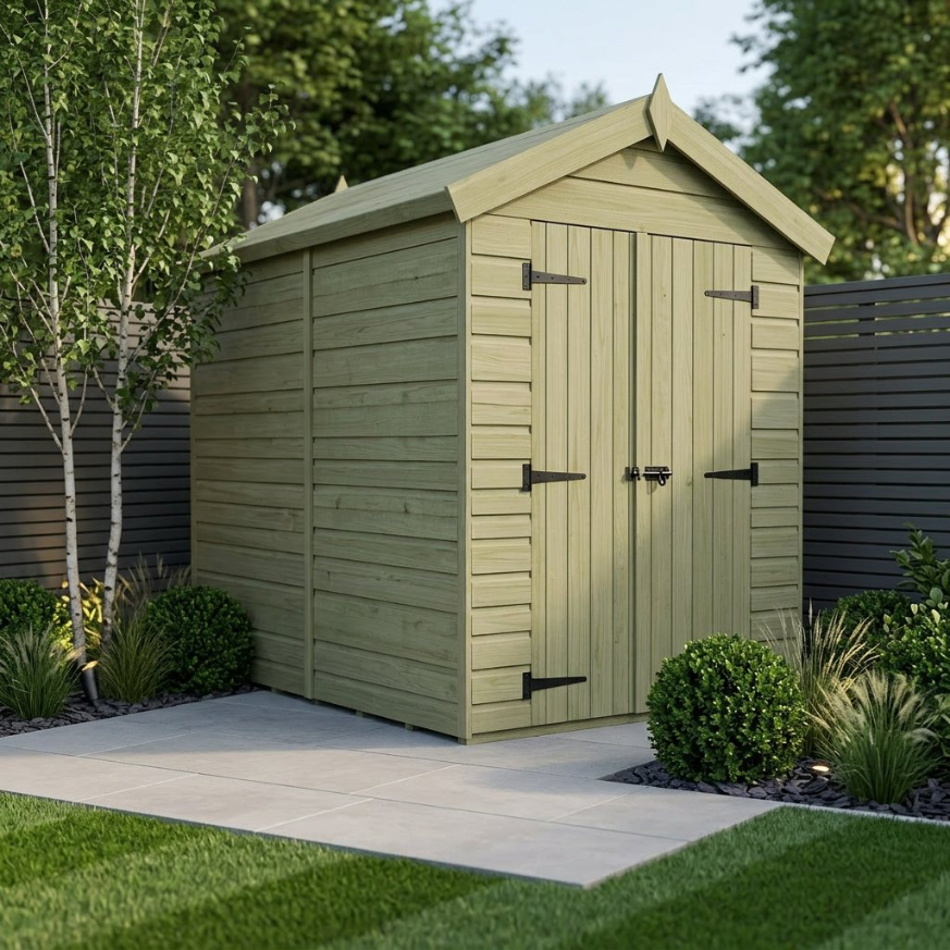 4 x 8 Apex Shed Double Door, No Windows 4 x 8 Apex Shed Double Door, No Windows