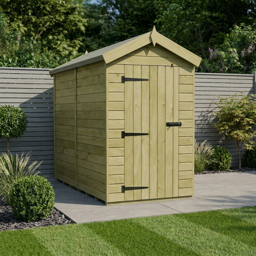 4 x 8 Apex Shed Single Door, No Windows 4 x 8 Apex Shed Single Door, No Windows