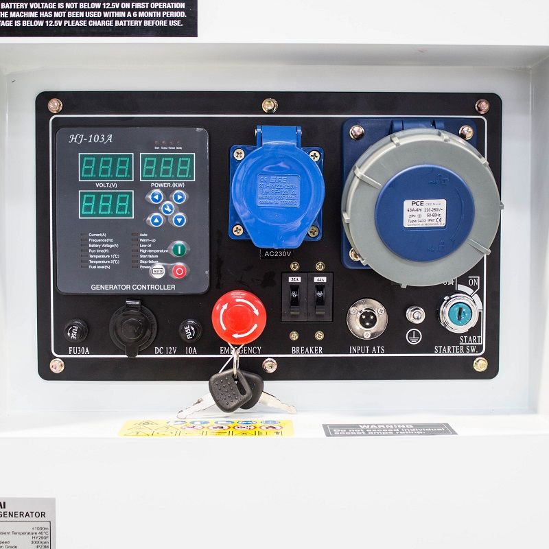 DHY12500SE Hyundai 230v Mains Standby Silenced Diesel Generator 10kW / 12.5kVA DHY12500SE Hyundai 230v Mains Standby Silenced Diesel Generator 10kW / 12.5kVA