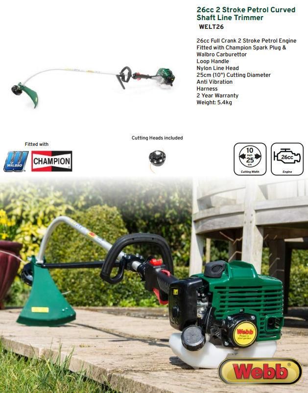 Webb Petrol Grass Trimmer 26cc Webb Petrol Grass Trimmer 26cc