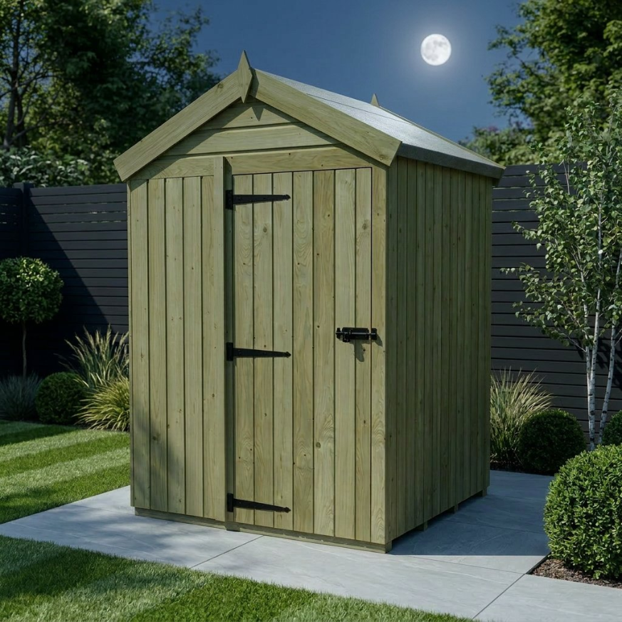 5 x 4 Apex Shed Single Door, No Windows 5 x 4 Apex Shed Single Door, No Windows