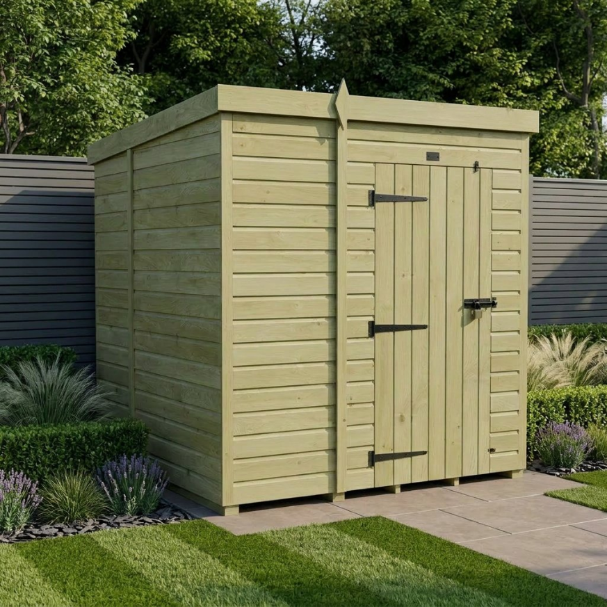 5 x 6 Pent Shed Single Door, No Windows 5 x 6 Pent Shed Single Door, No Windows