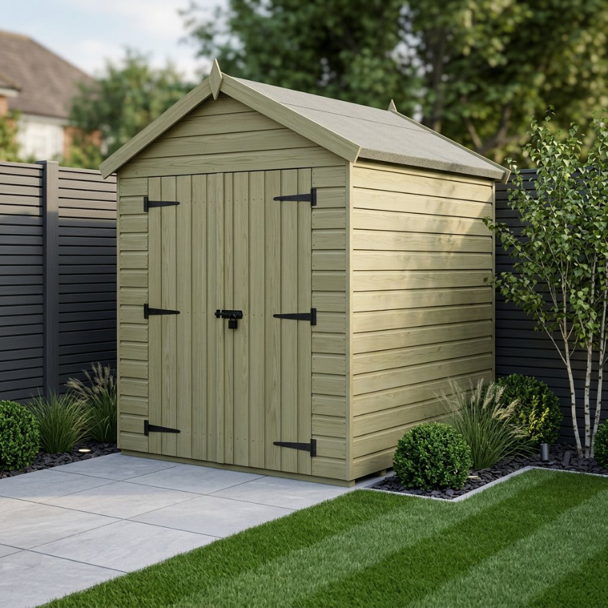 6 x 5 Apex Shed Double Door, No Windows 6 x 5 Apex Shed Double Door, No Windows