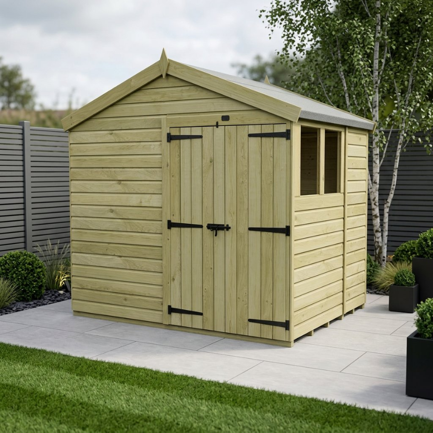 6 x 8 Apex Shed Double Door, With Windows 6 x 8 Apex Shed Double Door, With Windows