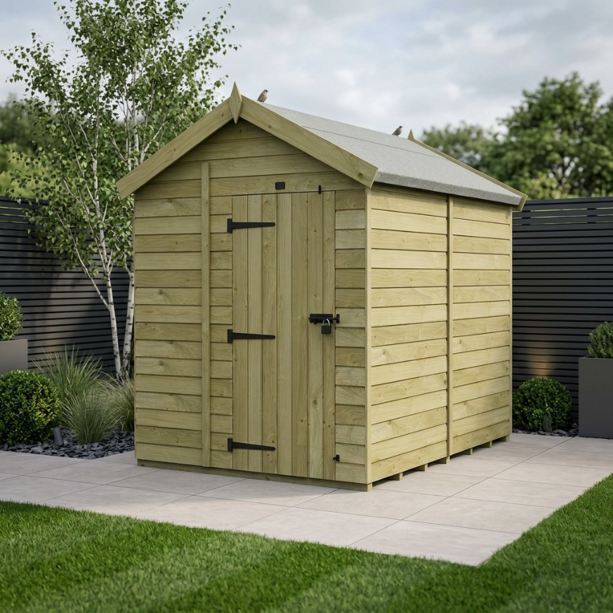 6 x 8 Apex Shed Single Door, No Windows 6 x 8 Apex Shed Single Door, No Windows