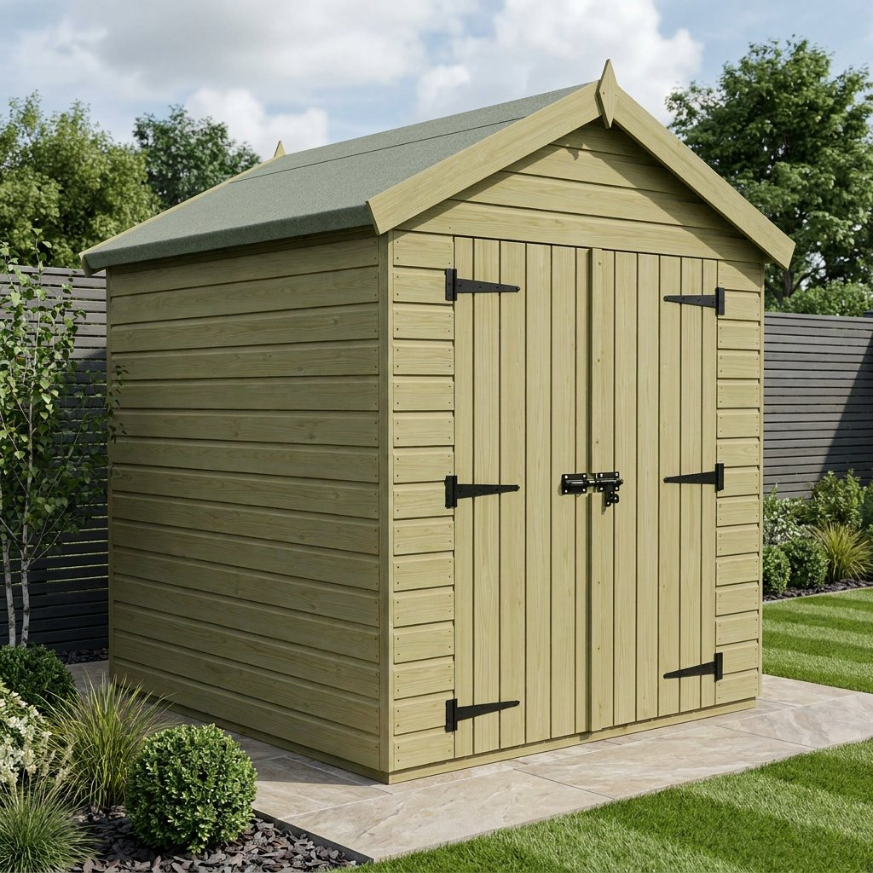 7 x 5 Apex Shed Double Door, No Windows 7 x 5 Apex Shed Double Door, No Windows