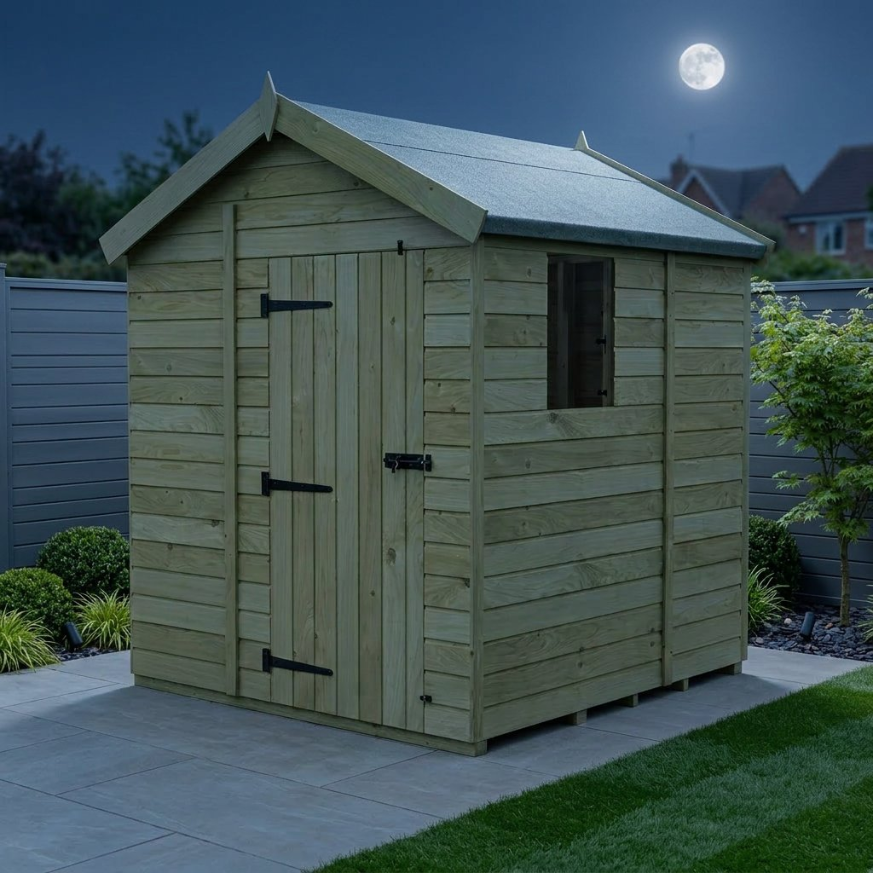 7 x 5 Apex Shed Single Door, With Windows 7 x 5 Apex Shed Single Door, With Windows