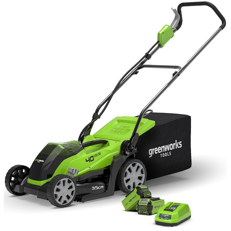 Greenworks G40LM35K2X Cordless Lawn Mower Kit 40V / 35cm / 2Ah Battery and Charger Greenworks G40LM35K2X Cordless Lawn Mower Kit 40V / 35cm / 2Ah Battery and Charger