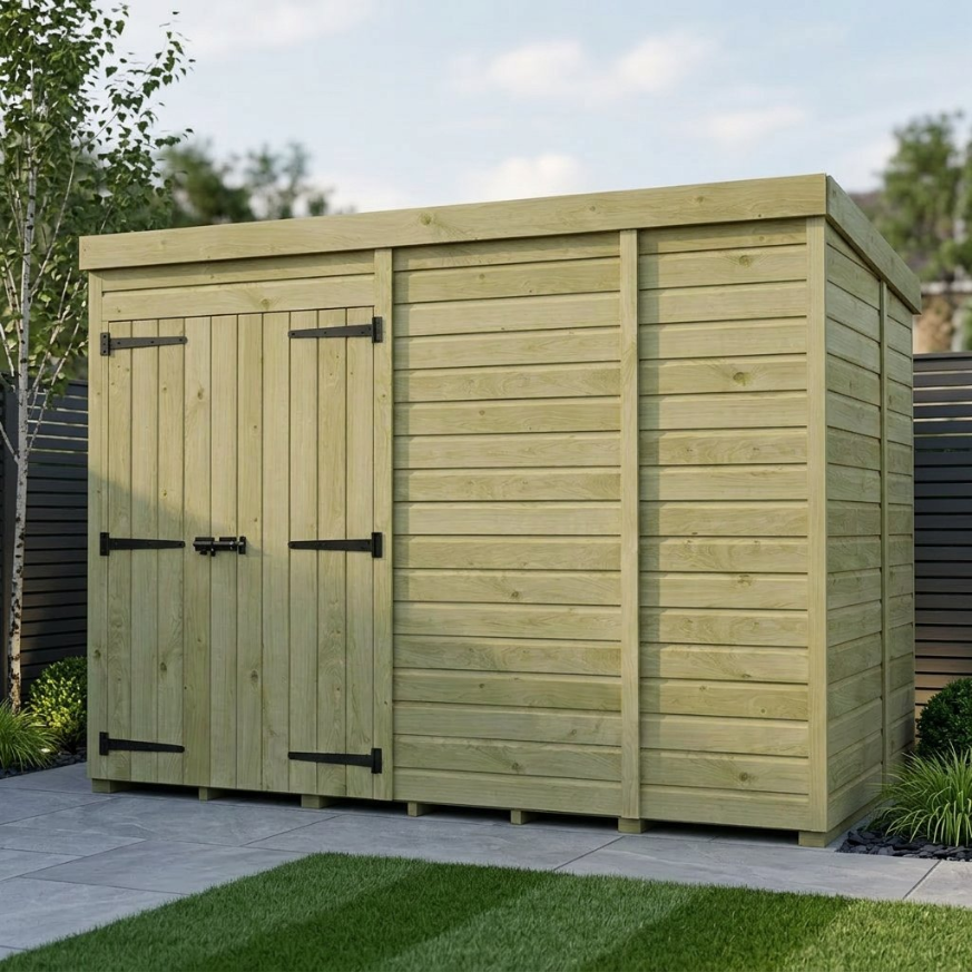 9 x 5 Pent Shed Double Door, No Windows 9 x 5 Pent Shed Double Door, No Windows