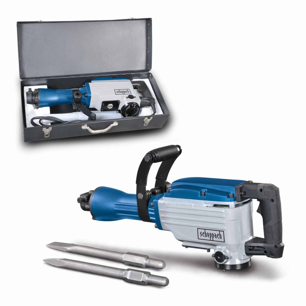 Scheppach AB1600 Demolition Hammer, 1600W, 30mm SDS-Hex Tool Holder, 50J Impact Energy