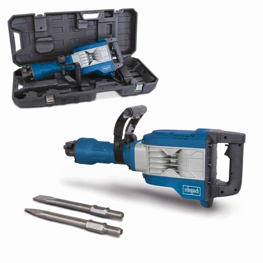 Scheppach AB1900 Demolition Hammer, 1900W, 30mm Hex Tool Holder, 60J Impact Energy