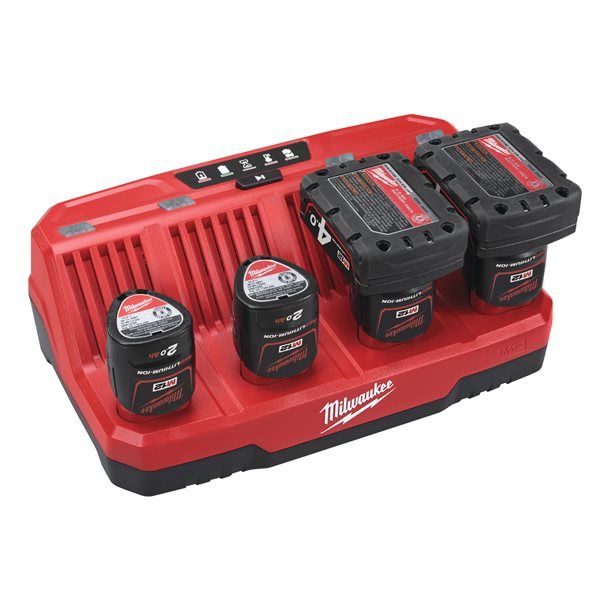 Milwaukee M12 4 Bay Multi Charger 4932430555 Milwaukee M12 4 Bay Multi Charger 4932430555