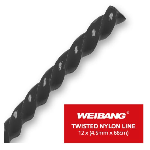 Weibang Twisted Trimmer Line Pre Cut - 12 x (4.5mm x 66cm) Weibang Twisted Trimmer Line Pre Cut - 12 x (4.5mm x 66cm)