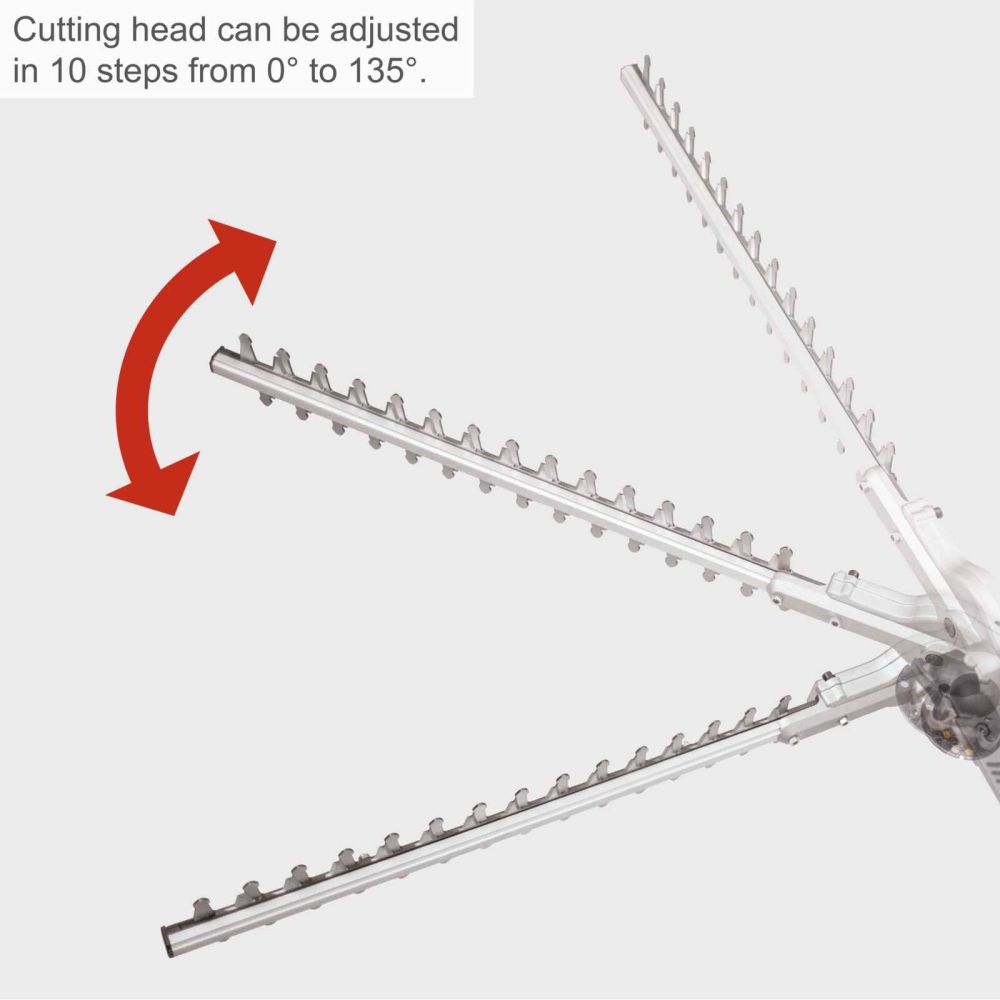 Scheppach ETHT1000 Long-Reach Hedge Trimmer, 1000W, 2.59m Reach, 410mm Cutting Length Scheppach ETHT1000 Long-Reach Hedge Trimmer, 1000W, 2.59m Reach, 410mm Cutting Length