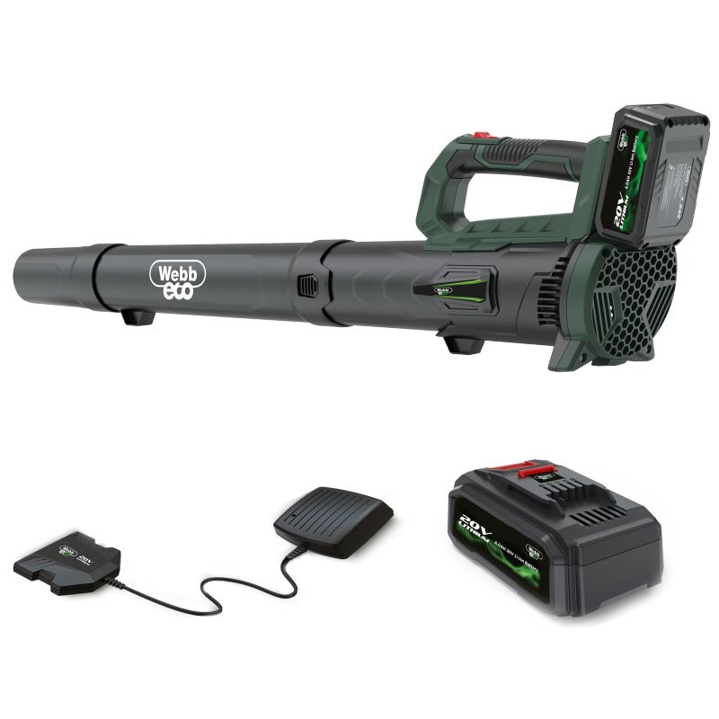 Webb Cordless Axial Leaf Blower Kit 20v /160mph (4ah Battery / Charger) Webb Cordless Axial Leaf Blower Kit 20v /160mph (4ah Battery / Charger)