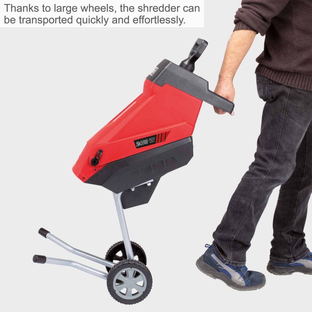 Scheppach GS55 Garden Shredder, 2400W, 45mm Branch Capacity, 2x 45L Collection Bags, 10m Cable, 2 Blades Scheppach GS55 Garden Shredder, 2400W, 45mm Branch Capacity, 2x 45L Collection Bags, 10m Cable, 2 Blades