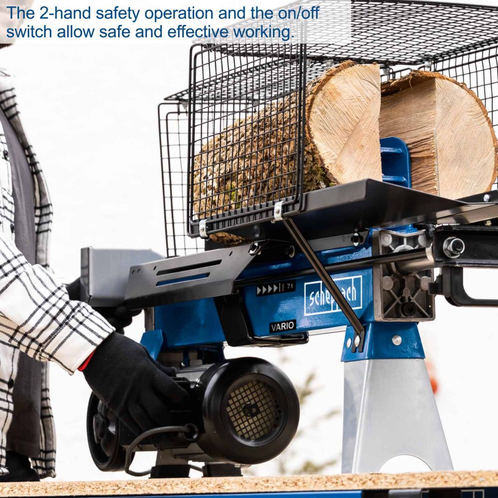 Scheppach HL760LS Log Splitter, 2200W, 7t Force, 520x250mm Log Capacity, Transport Wheels Scheppach HL760LS Log Splitter, 2200W, 7t Force, 520x250mm Log Capacity, Transport Wheels