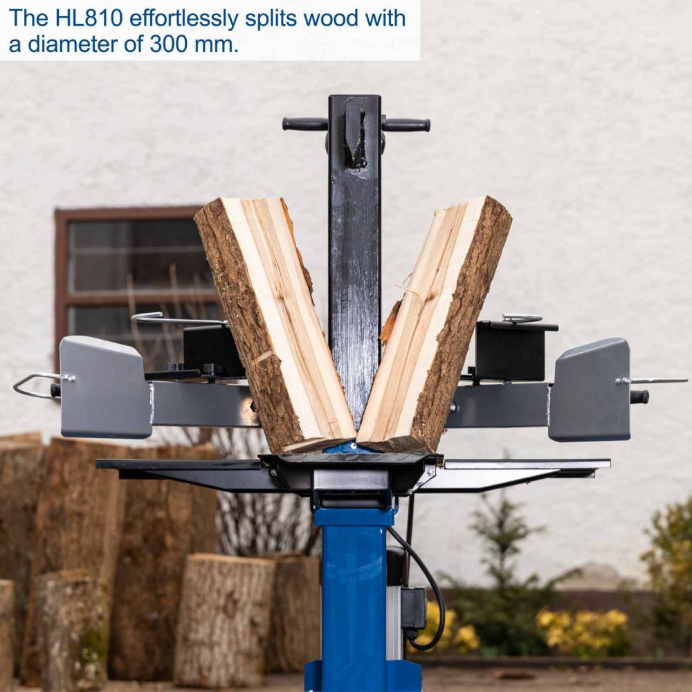 Scheppach HL810 Vertical Log Splitter, 3000W, 8t Force, 550x300mm Log Capacity Scheppach HL810 Vertical Log Splitter, 3000W, 8t Force, 550x300mm Log Capacity