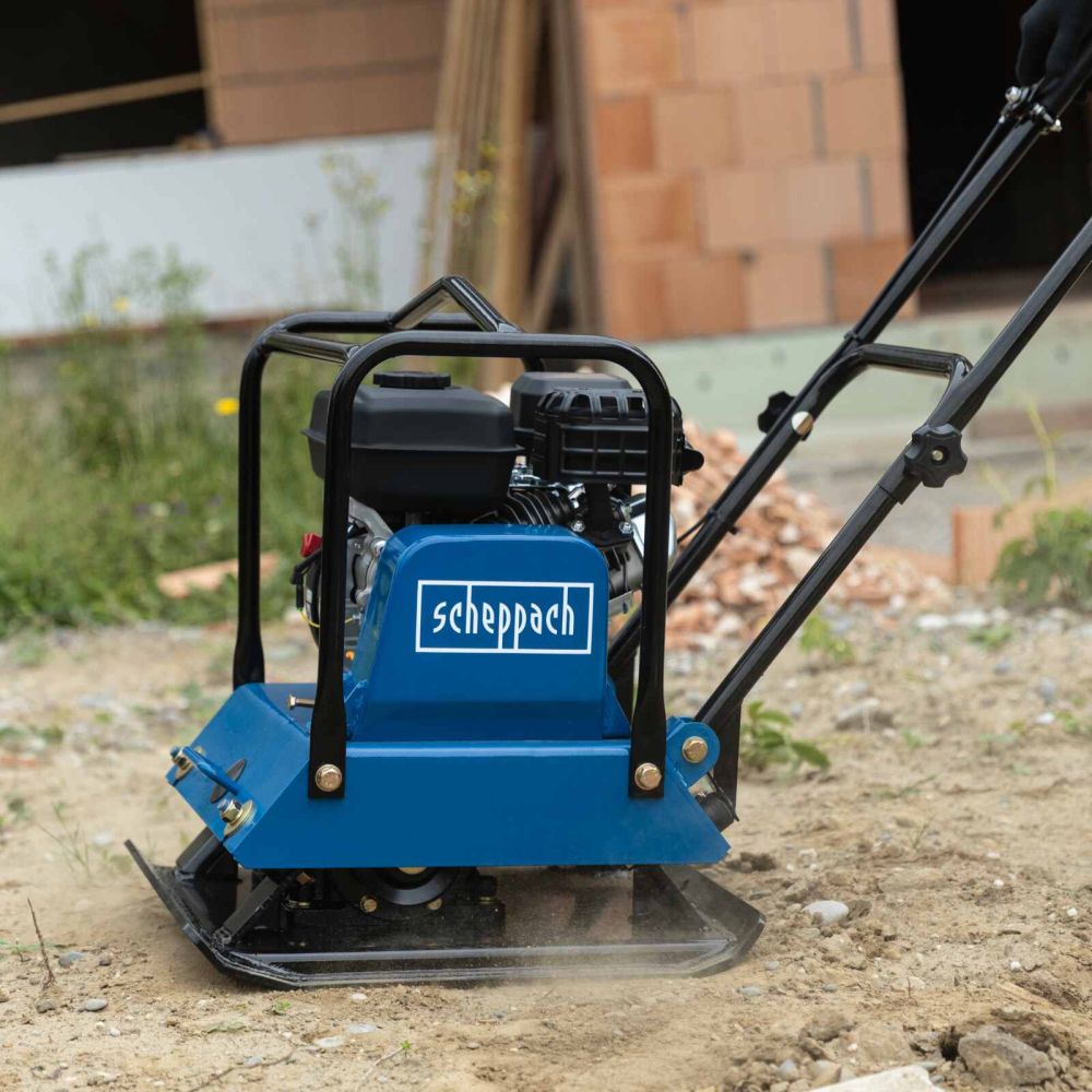 Scheppach HP1800S Wacker Plate Compactor, 5.6hp Petrol Engine, 23kN Force, 544x440mm Plate Scheppach HP1800S Wacker Plate Compactor, 5.6hp Petrol Engine, 23kN Force, 544x440mm Plate