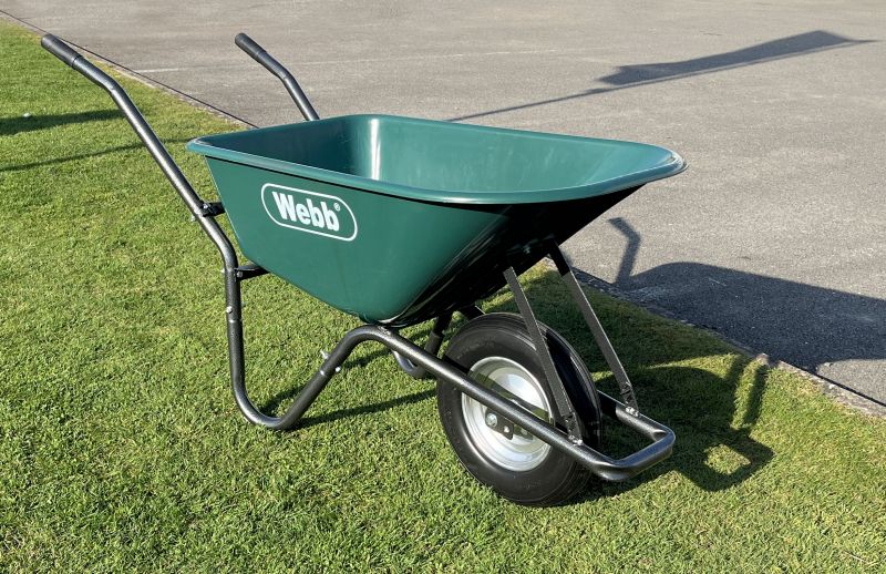 Webb 90 Litre Poly Wheelbarrow with Puncture-proof Wheel (150Kg Capacity) Webb 90 Litre Poly Wheelbarrow with Puncture-proof Wheel (150Kg Capacity)