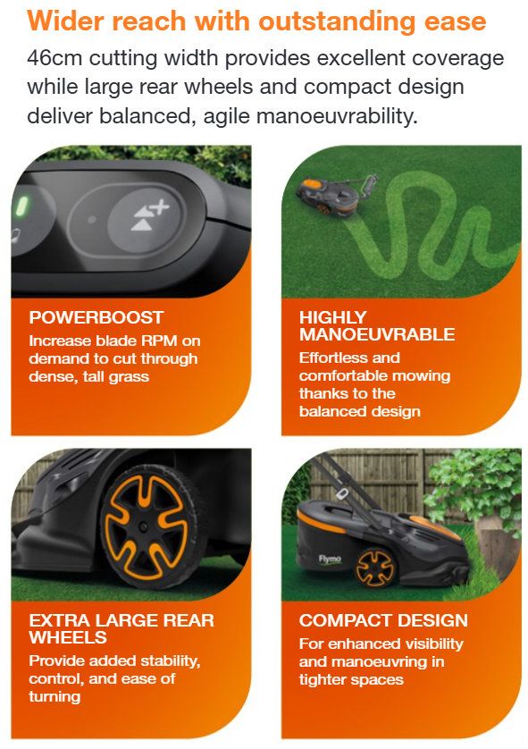Flymo Ultra Mow Duo 460 Cordless Twin Lawnmower 36V (2 x 18v) inc 4 ah battery Flymo Ultra Mow Duo 460 Cordless Twin Lawnmower 36V (2 x 18v) inc 4 ah battery