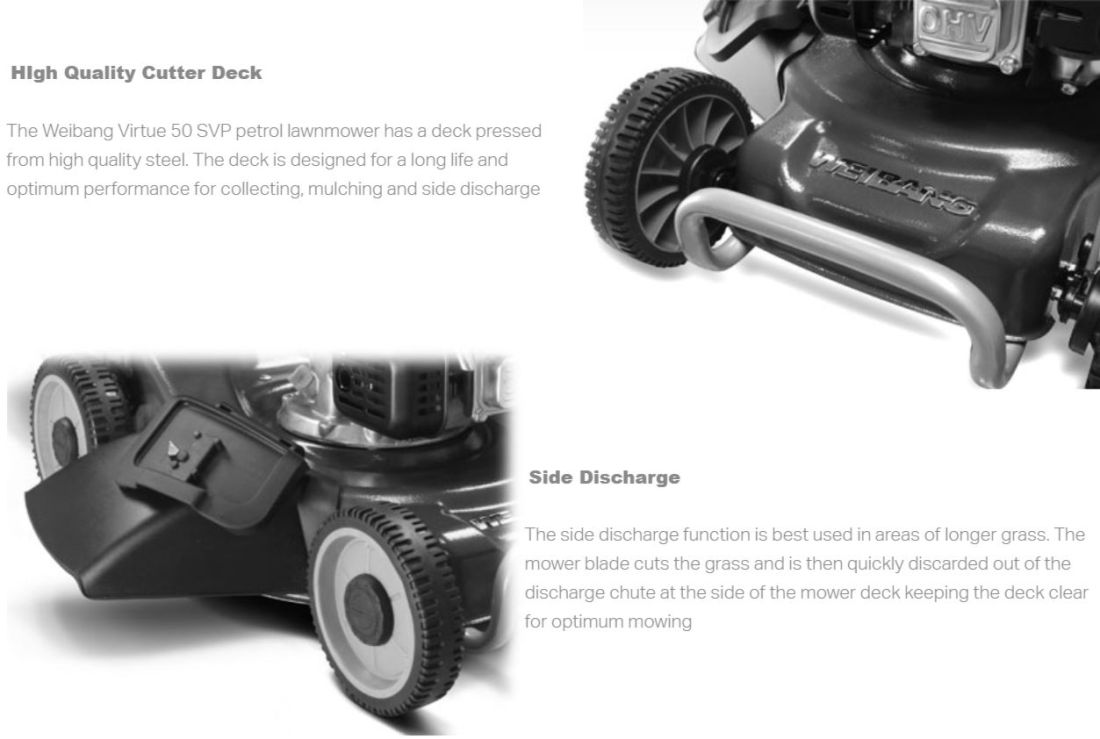 Weibang Virtue 50 SVP Premium Variable Speed Lawnmower 166cc Weibang Virtue 50 SVP Premium Variable Speed Lawnmower 166cc