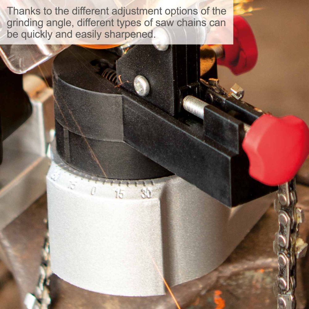 Scheppach KS1200 Universal Chain Sharpener, 220W, 100mm Grinding Wheel, Adjustable Head