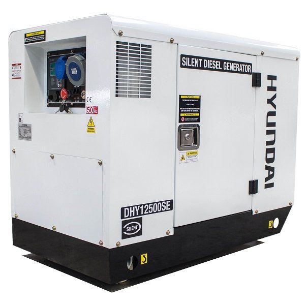 DHY12500SE Hyundai 230v Mains Standby Silenced Diesel Generator 10kW / 12.5kVA DHY12500SE Hyundai 230v Mains Standby Silenced Diesel Generator 10kW / 12.5kVA
