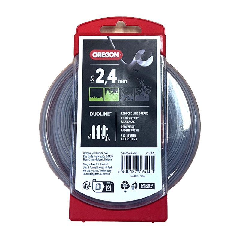 Oregon Premium Trimmer Line - DUOLINE 2.4mm x 15m Oregon Premium Trimmer Line - DUOLINE 2.4mm x 15m