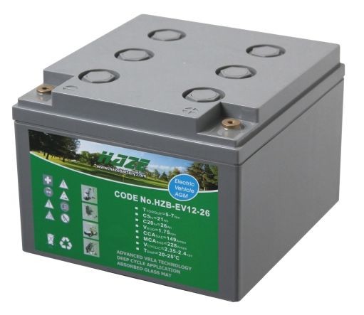 Golf Trolley / Electric Vehicle AGM Battery 12v 33.6Ah - HZB12-26EX