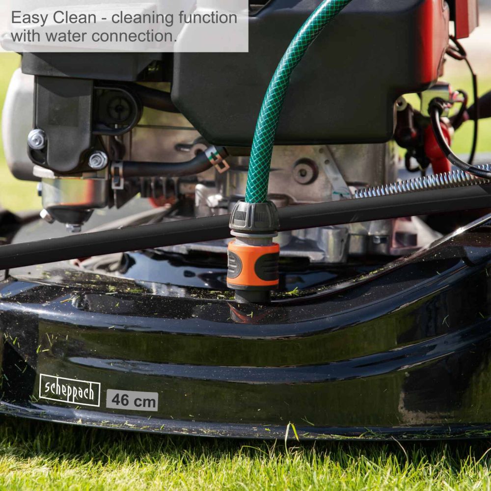 Scheppach MS173-51 Self-Propelled Lawnmower, 4.1hp Petrol Engine, 51cm Cutting Width, 75mm Cutting Height, 65L Collection Bag