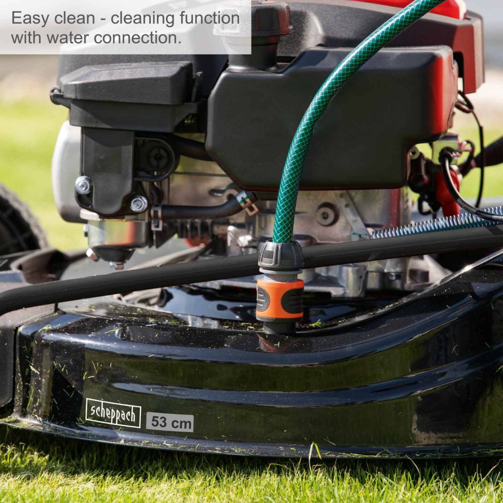 Scheppach MS225-53 Self-Propelled Lawnmower, 6.0hp Petrol Engine, 53cm Cutting Width, 75mm Cutting Height, 65L Collection Bag