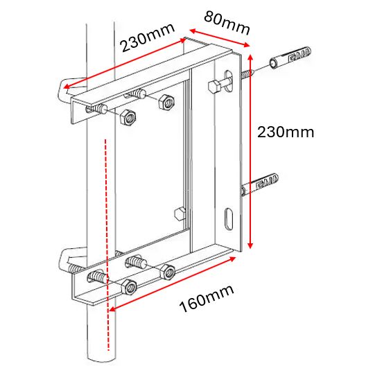 Mammotion Luba RTK Reference Station - New Wall Bracket WB22 Mammotion Luba RTK Reference Station - New Wall Bracket WB22