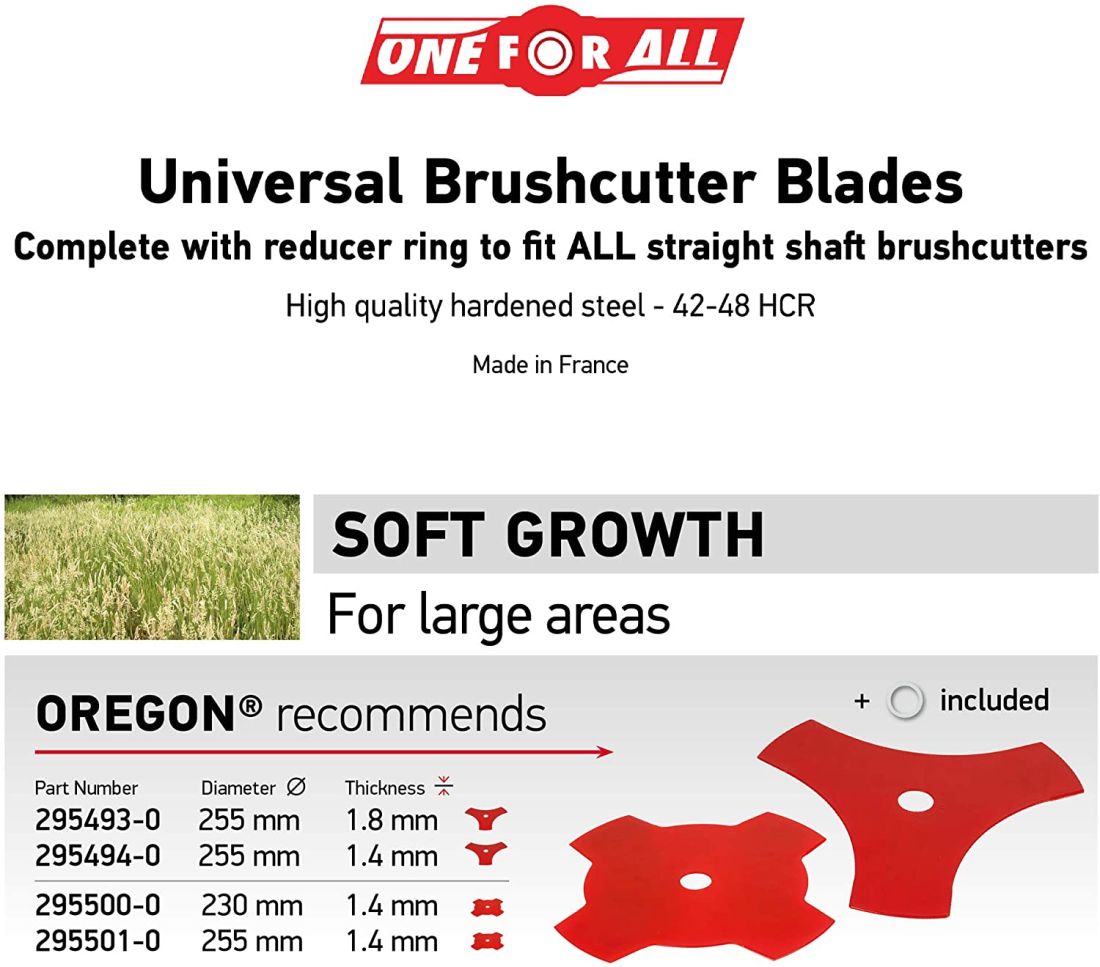 Oregon Universal 10in Tri-blade Brushcutter Blade 295493-0 - Large Areas of Soft Growth Oregon Universal 10in Tri-blade Brushcutter Blade 295493-0 - Large Areas of Soft Growth