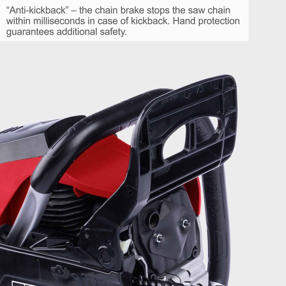 Scheppach PCS46 Chainsaw, 2.4hp Petrol Engine, 18" ProCut Bar, 430mm Cutting Capacity, Easy-Start Scheppach PCS46 Chainsaw, 2.4hp Petrol Engine, 18" ProCut Bar, 430mm Cutting Capacity, Easy-Start