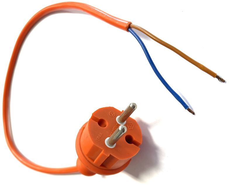 Universal Schuko Plug Pigtail 2-Core Unterminated (Non Earthed) Cable Universal Schuko Plug Pigtail 2-Core Unterminated (Non Earthed) Cable