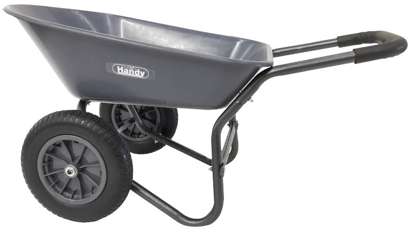 Handy Twin-Wheeled Poly Wheelbarrow Handy Twin-Wheeled Poly Wheelbarrow