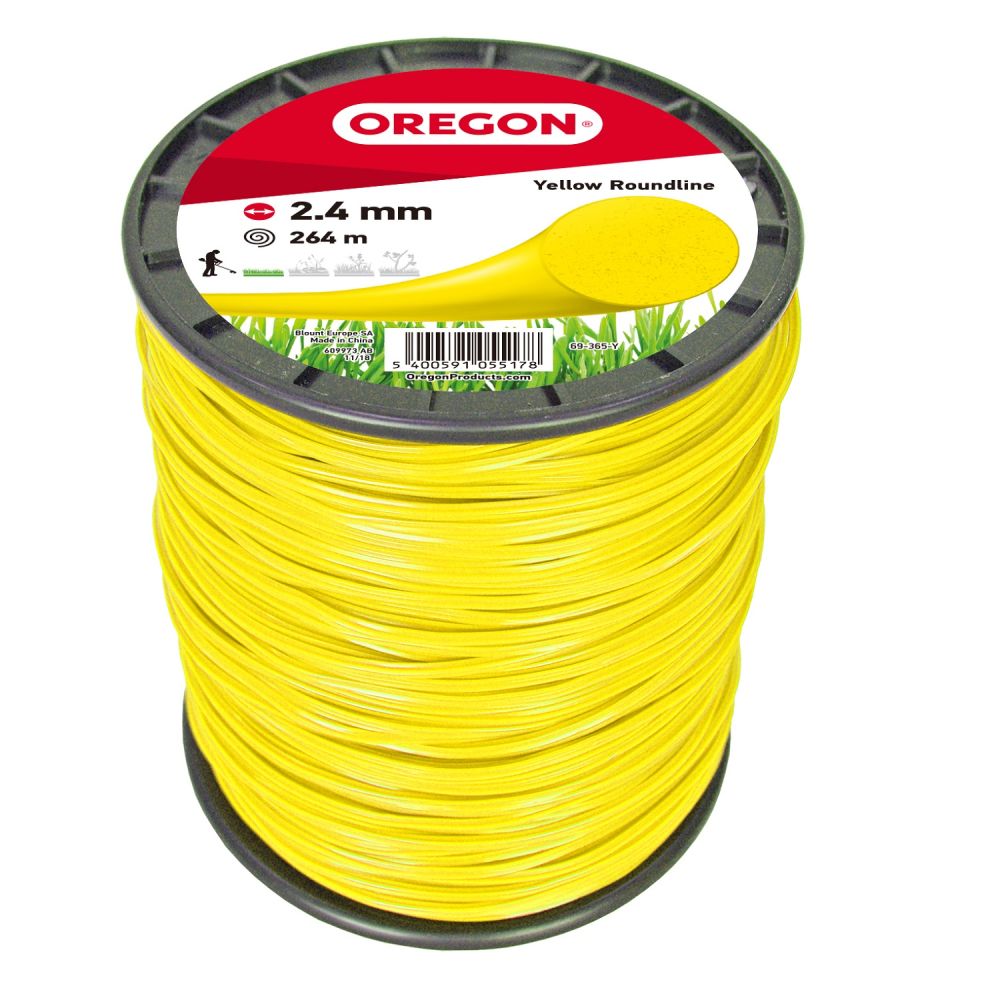 Oregon Trimmer Line - YELLOW ROUND 2.4mm x 264m Spool (3LB) Oregon Trimmer Line - YELLOW ROUND 2.4mm x 264m Spool (3LB)