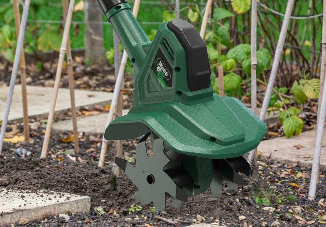 Webb Cordless Mini Tiller Cultivator Kit 20v 2Ah / 20cm