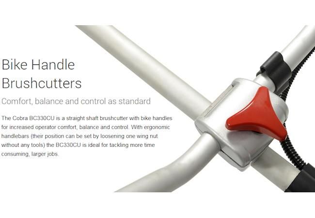 Cobra BC330CU 33cc Petrol Brushcutter - Bike Handle Cobra BC330CU 33cc Petrol Brushcutter - Bike Handle