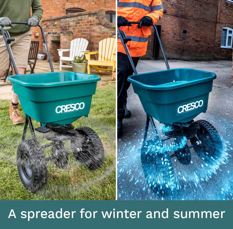 Cresco Castle Tools Quality Summer / Winter Broadcast Spreader 26kg CR10SWG Cresco Castle Tools Quality Summer / Winter Broadcast Spreader 26kg CR10SWG