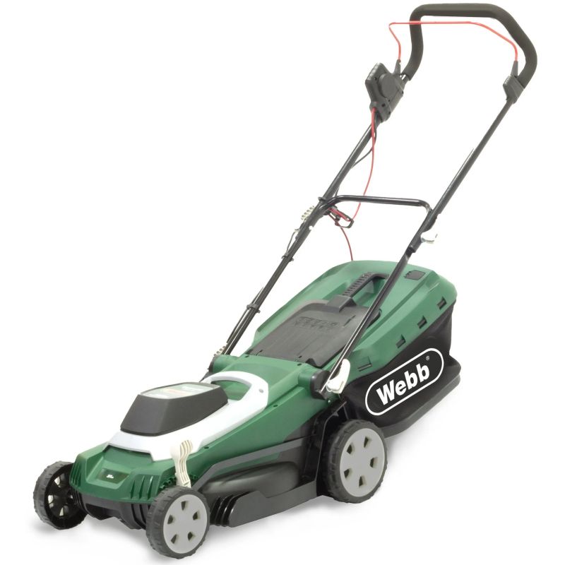 Webb Supreme Electric Rotary Lawnmower with Rear Roller 37cm / 1600w Webb Supreme Electric Rotary Lawnmower with Rear Roller 37cm / 1600w