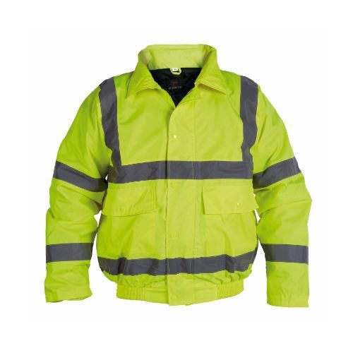 Hi Viz Waterproof Bomber Jacker - Yellow / Class 3 / M Hi Viz Waterproof Bomber Jacker - Yellow / Class 3 / M