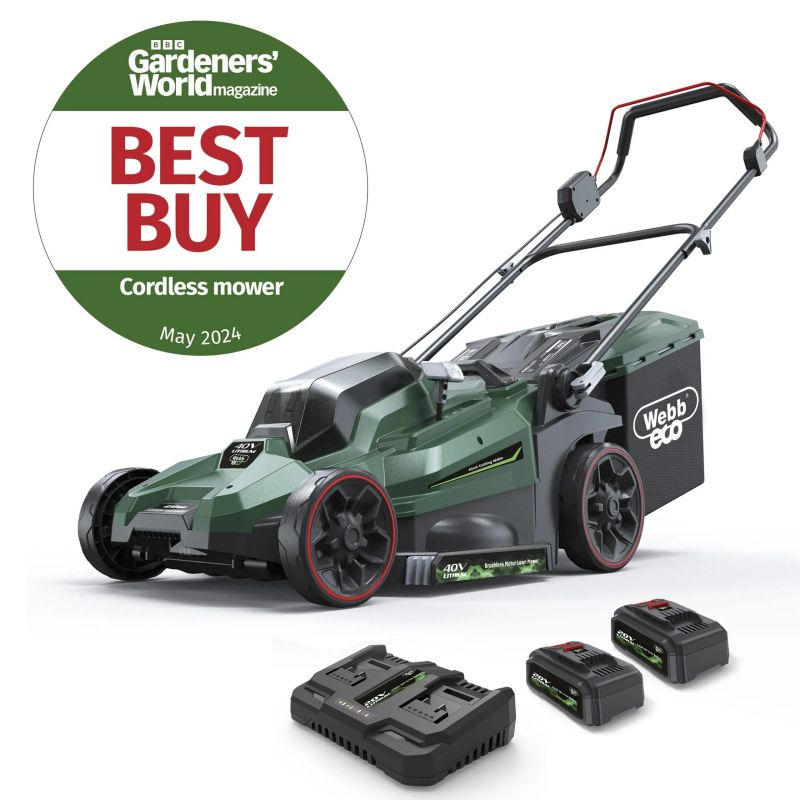 Webb Cordless Rotary Lawnmower 40v / 43cm Kit (2 x 4ah Battery / Charger) Webb Cordless Rotary Lawnmower 40v / 43cm Kit (2 x 4ah Battery / Charger)