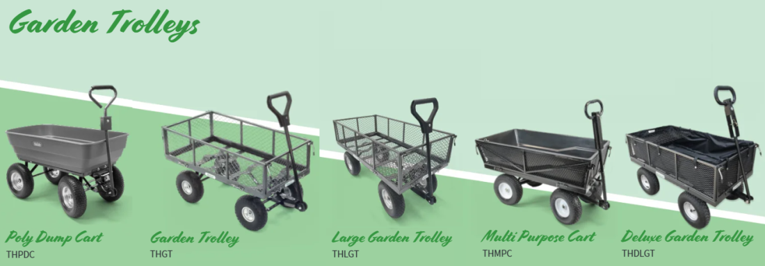Handy 295kg Towed Poly Garden Utility Dump Cart Trailer for Ride-On Handy 295kg Towed Poly Garden Utility Dump Cart Trailer for Ride-On