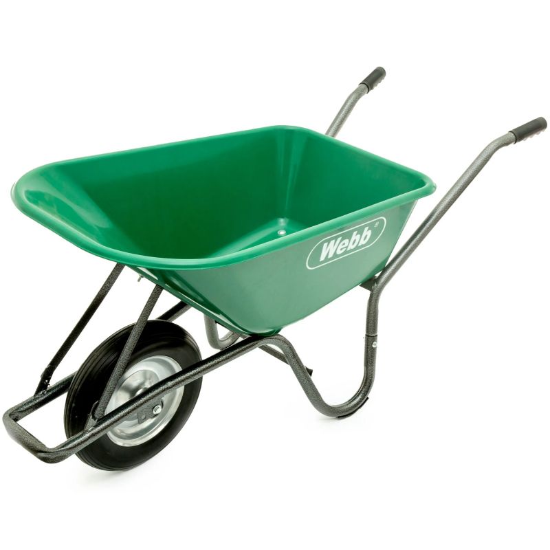 Webb 90 Litre Poly Wheelbarrow with Puncture-proof Wheel (150Kg Capacity) Webb 90 Litre Poly Wheelbarrow with Puncture-proof Wheel (150Kg Capacity)