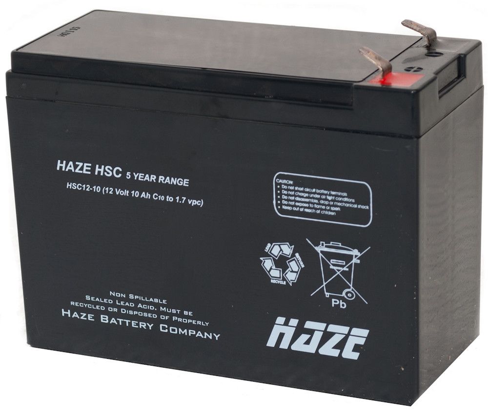 UNIVERSAL BATTERY 12v 10Ah 151 x 65 x 110 (LxWxH) T2 HSC12-10