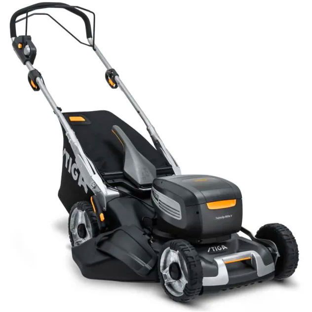 Stiga Twinclip 950e V Premium 4-in-1 Cordless Mower Kit 48cm / 2 x 7.5Ah Battery Stiga Twinclip 950e V Premium 4-in-1 Cordless Mower Kit 48cm / 2 x 7.5Ah Battery